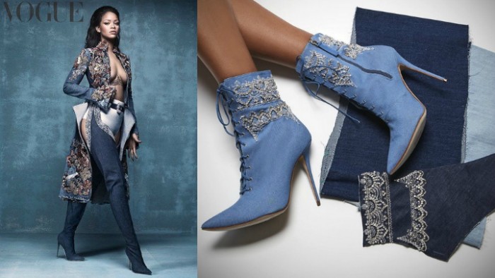 Rihanna x Manolo Blahnik en ‘Denim Desserts’