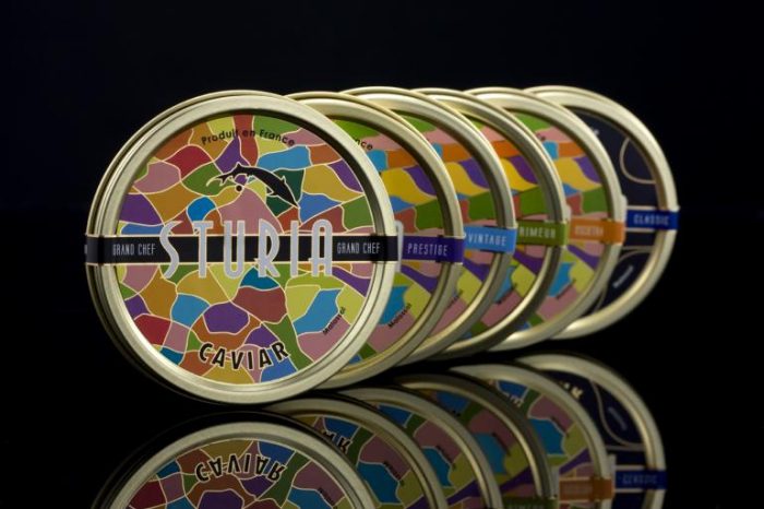 La colección de latas de caviar Sturia
