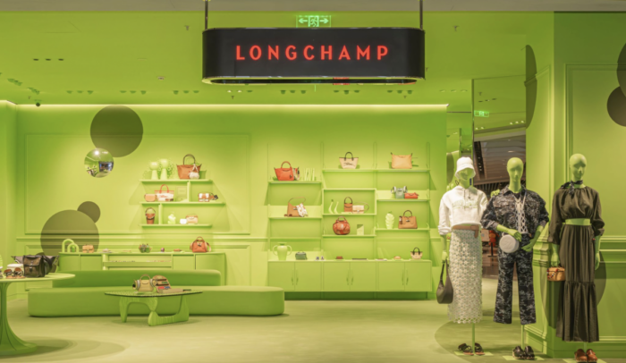 Longchamp Green Pop-Up Space